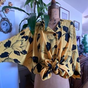 Vintage dolman sleeve blouse 16 plus size